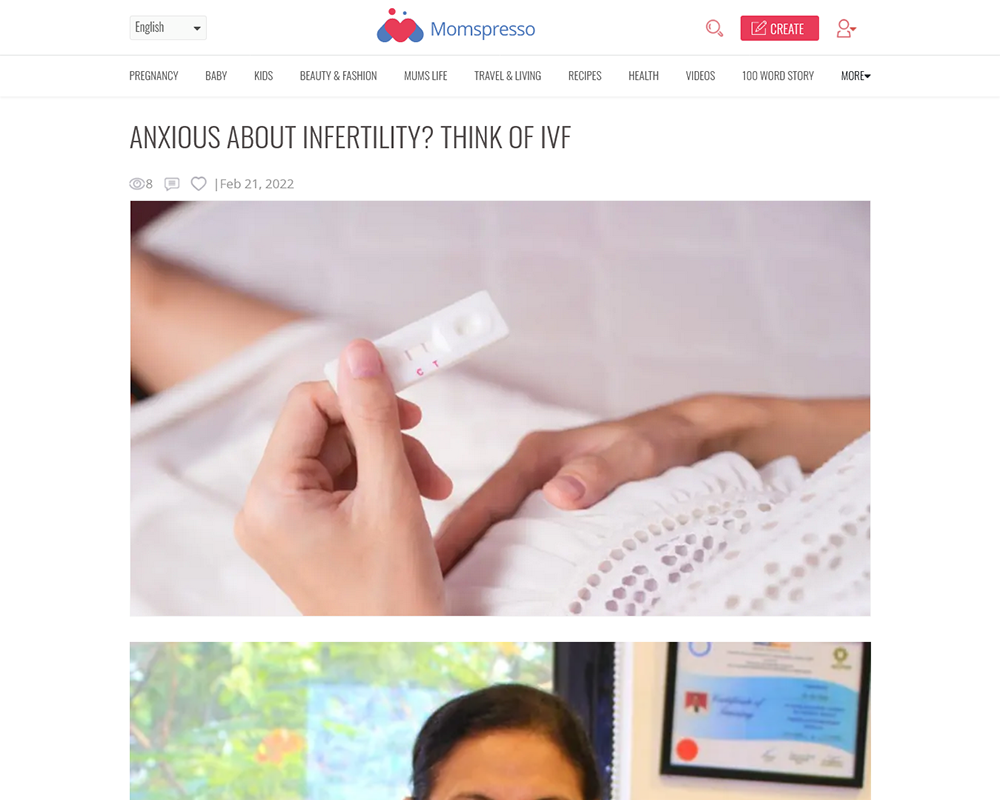 ANXIOUS ABOUT INFERTILITY THINK OF IVF Blog Post by Nimmi Taneja Momspresso