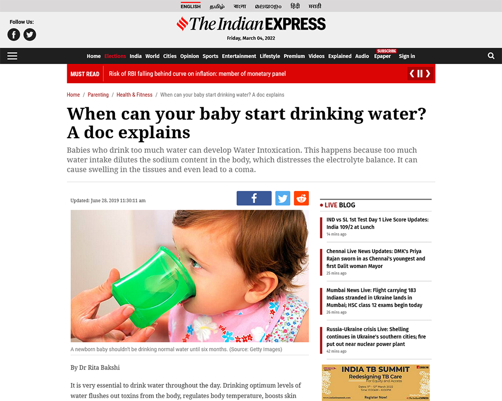 When can your baby start drinking water A doc explains