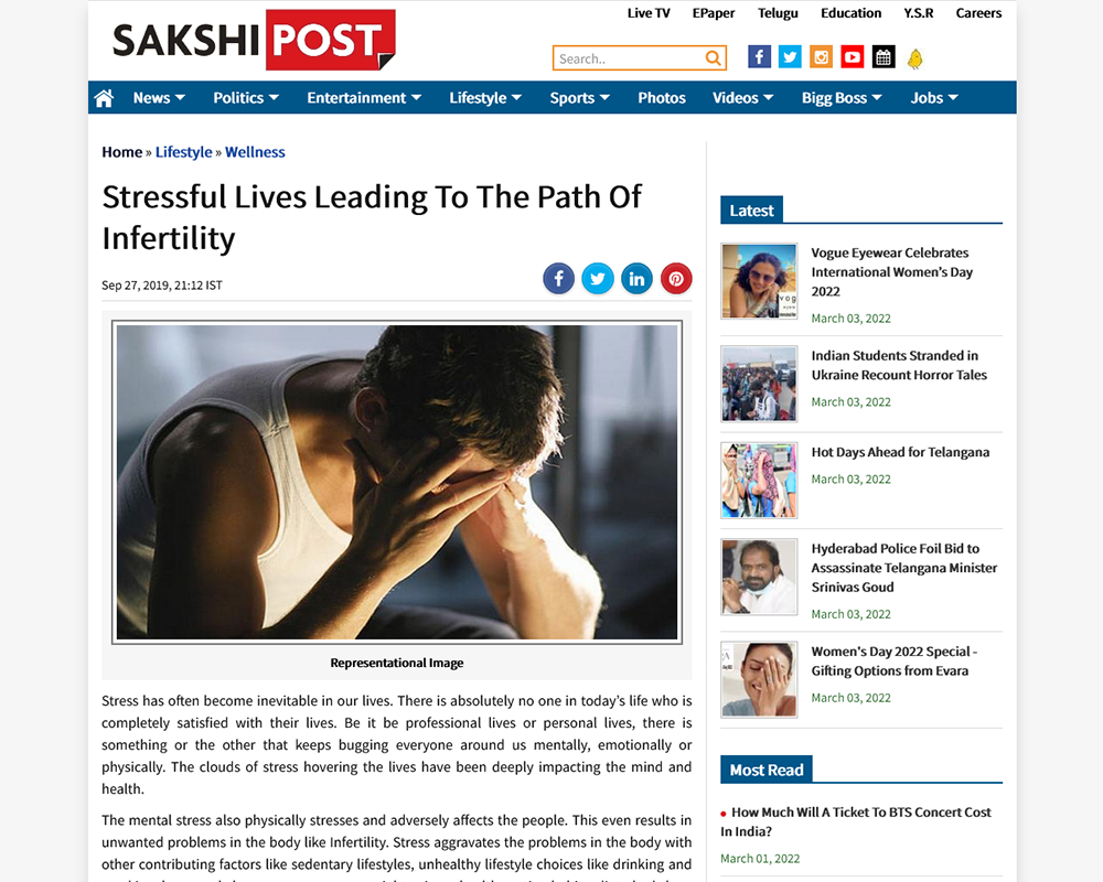 Stressful Lives Leading To The Path Of Infertility
