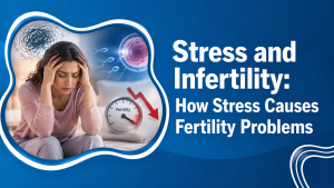 Stress and infertility connection showing how stress affects hormones ovulation sperm health and fertility