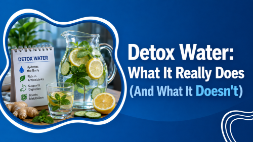 Detox water with lemon cucumber and mint showing what it really does and what science says
