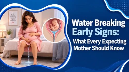 Expecting mother consulting Dr Rita Bakshi gynaecologist Delhi about water breaking early signs and pregnancy care