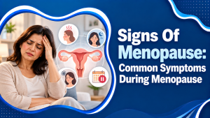 Woman consulting Dr Rita Bakshi gynaecologist Delhi about signs of menopause symptoms and treatment options
